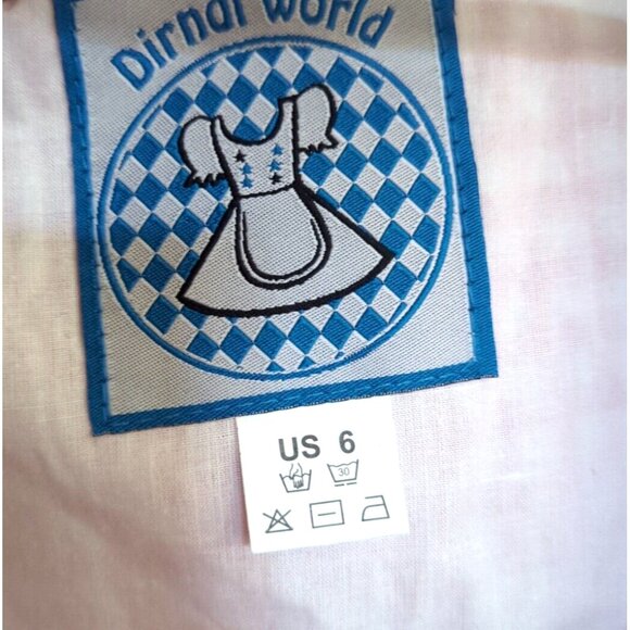 Dirndl World Bavarian Dress Womens Size 6 Red Check Oktoberfest Costume - Picture 5 of 5